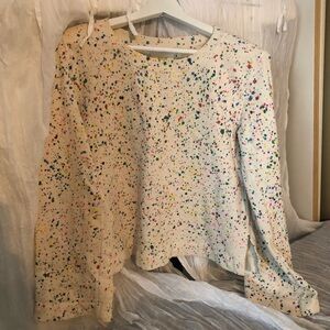 Anthropology Maeve colorful oversized sweatshirt  size Extra Small